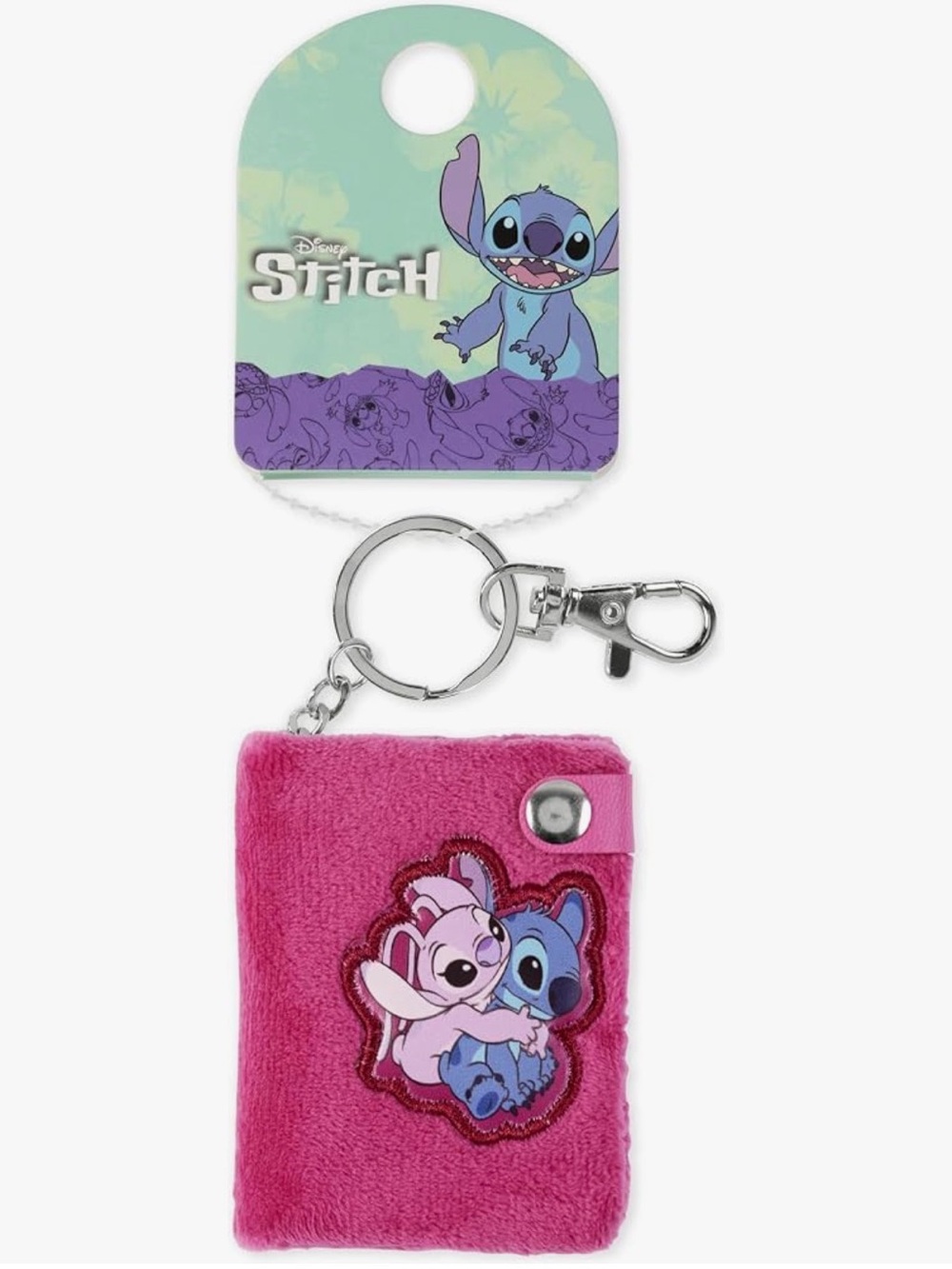 Disney Lilos & Stitch Pink Mini Notebook Keychain